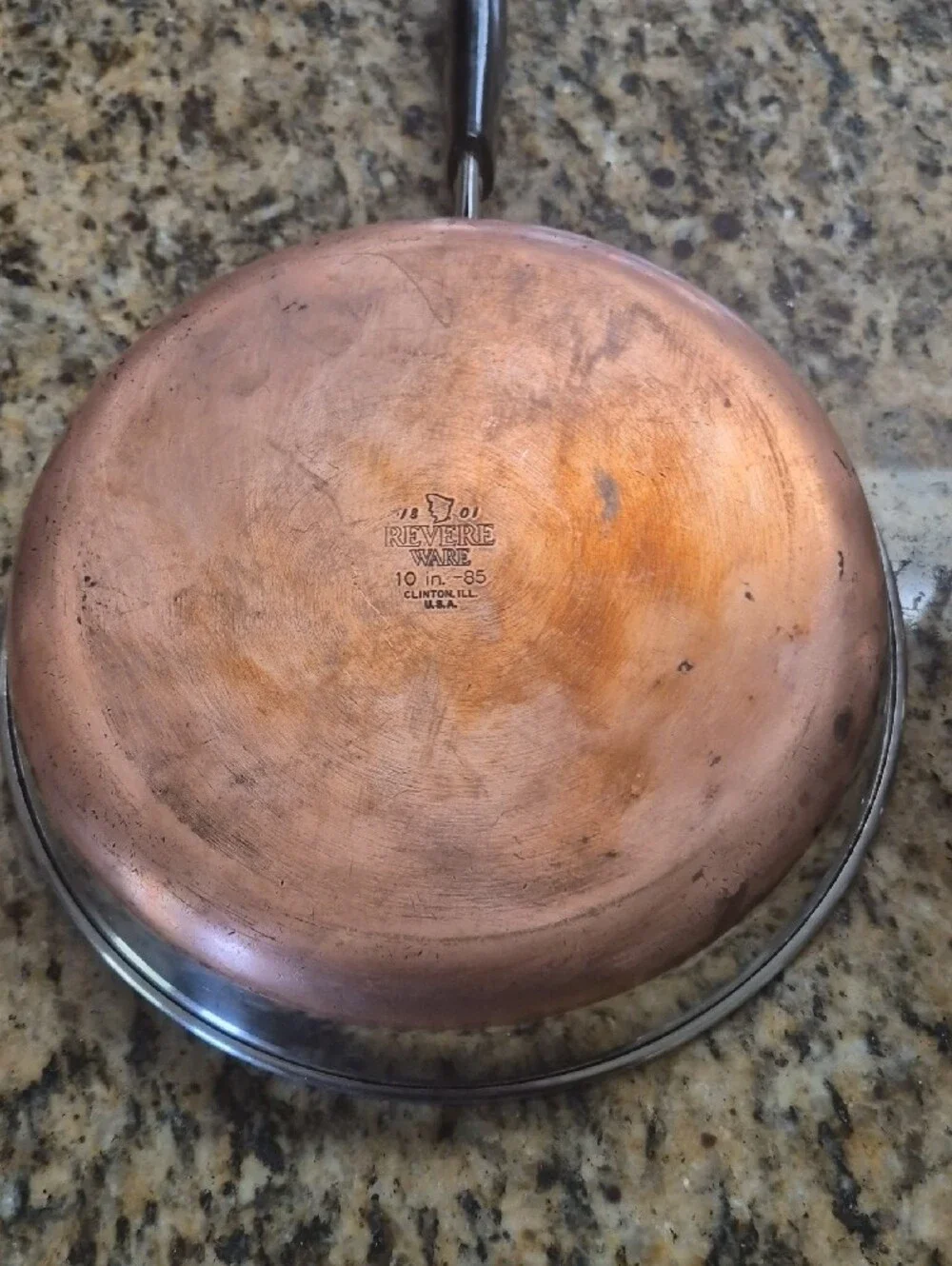 Set Of Sauce Copper Bottom Revere Ware Sauxe Pot And Frying Pan With Lid